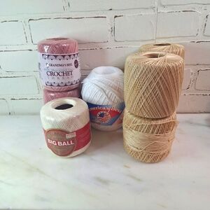 Lot Of 9 NOS Vtg 90s  Crochet Thread